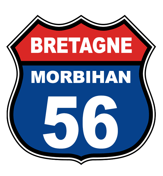 Autocollant Breton Route 66 Départements Bretons - Autocollant BZH