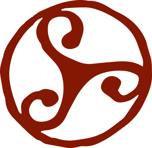 Autocollant Breton Triskell Antique Rouge (9 cm) - Autocollant BZH