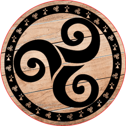 Autocollant Breton Triskell effet bois vieilli - Autocollant BZH