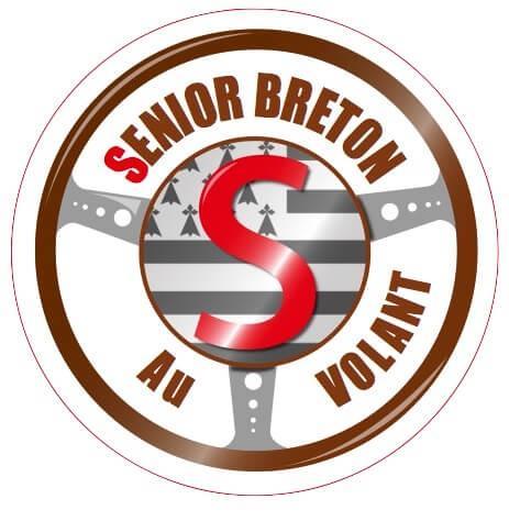 Autocollant Conducteur Sénior Breton au Volant - Autocollant BZH