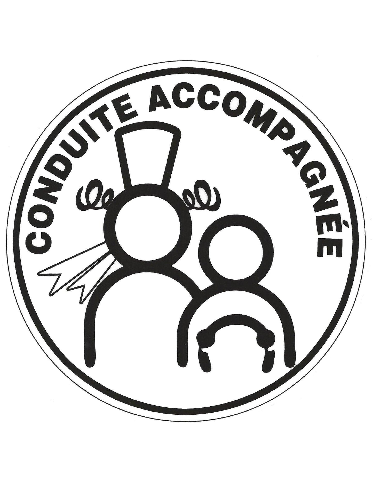 Autocollant Conduite Accompagnée Bretonne Bigoudènes - Autocollant BZH