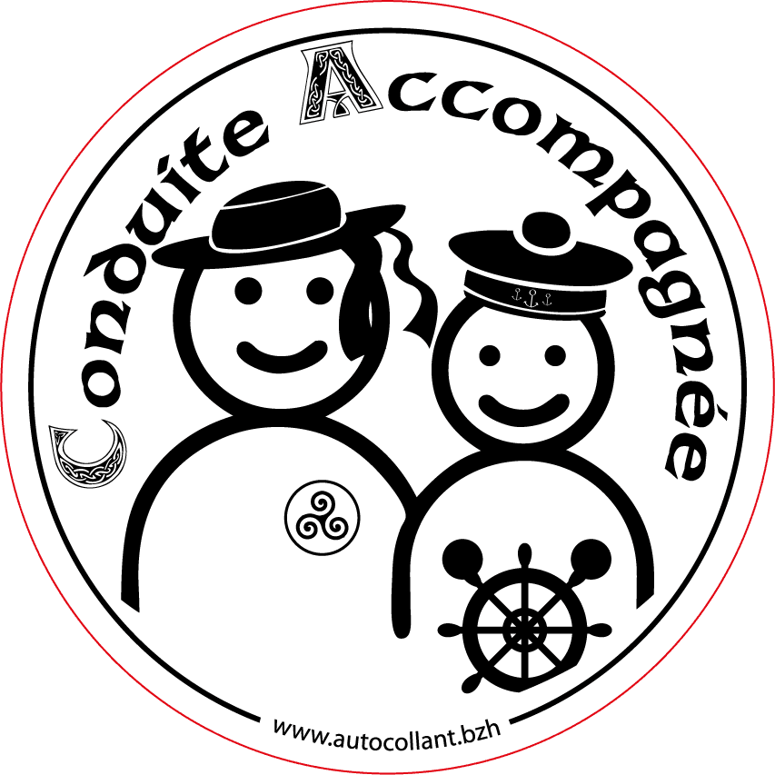 Autocollant Conduite Accompagnée Bretons