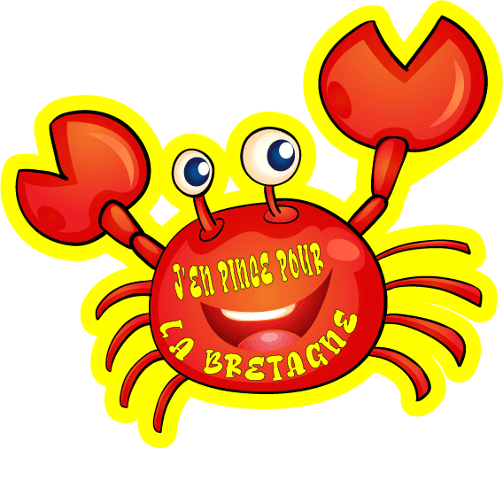 Autocollant Crabe J'en Pince pour la Bretagne - Autocollant BZH
