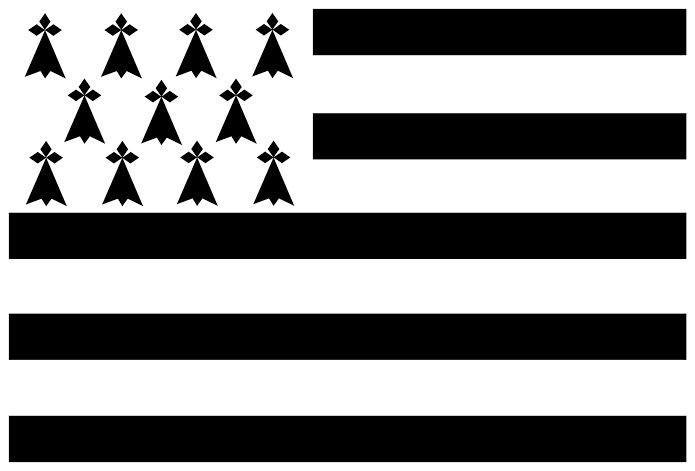 Autocollant drapeau breton de haute qualité, disponibles en 3 tailles différentes. - Autocollant BZH