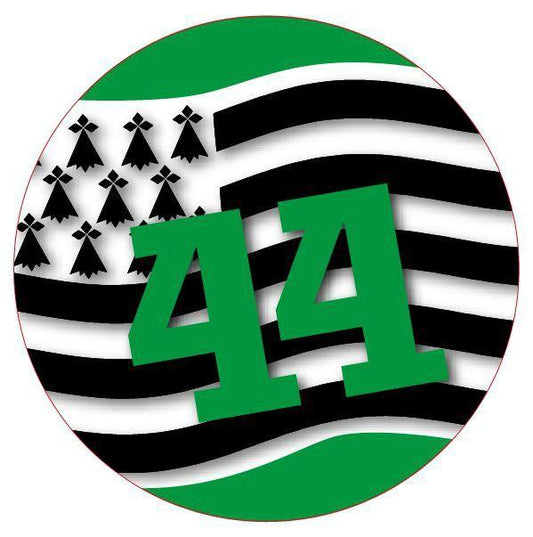 Autocollant Drapeau Breton et N° Département Bretagne - Autocollant BZH