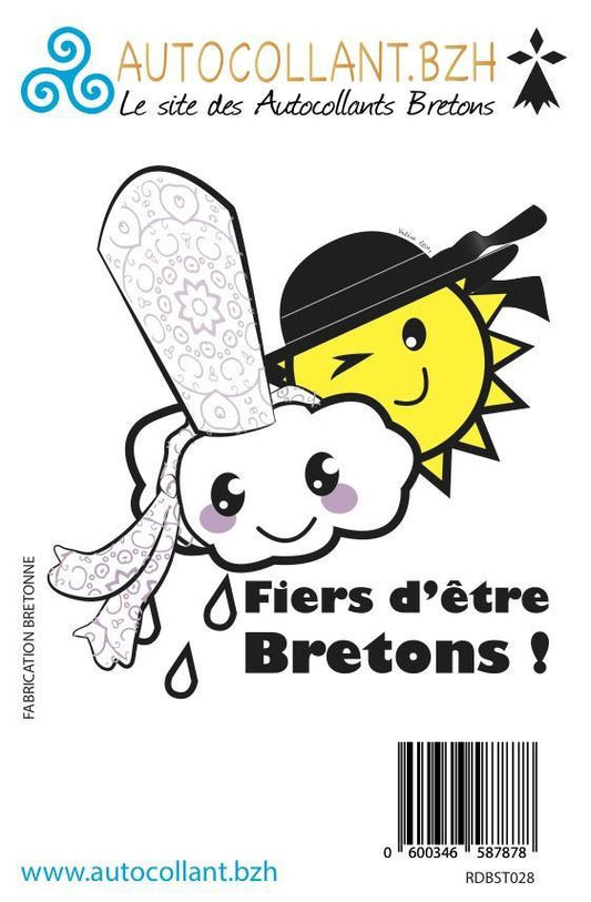 Autocollant Fiers d'être Bretons - Autocollant BZH