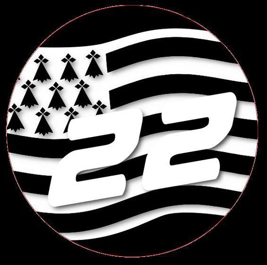 Autocollant Gwenn Ha Du Département Breton - Autocollant BZH