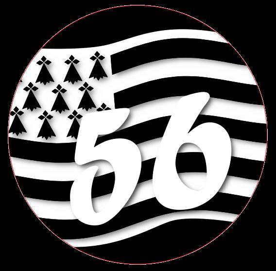 Autocollant Gwenn Ha Du Département Breton - Autocollant BZH