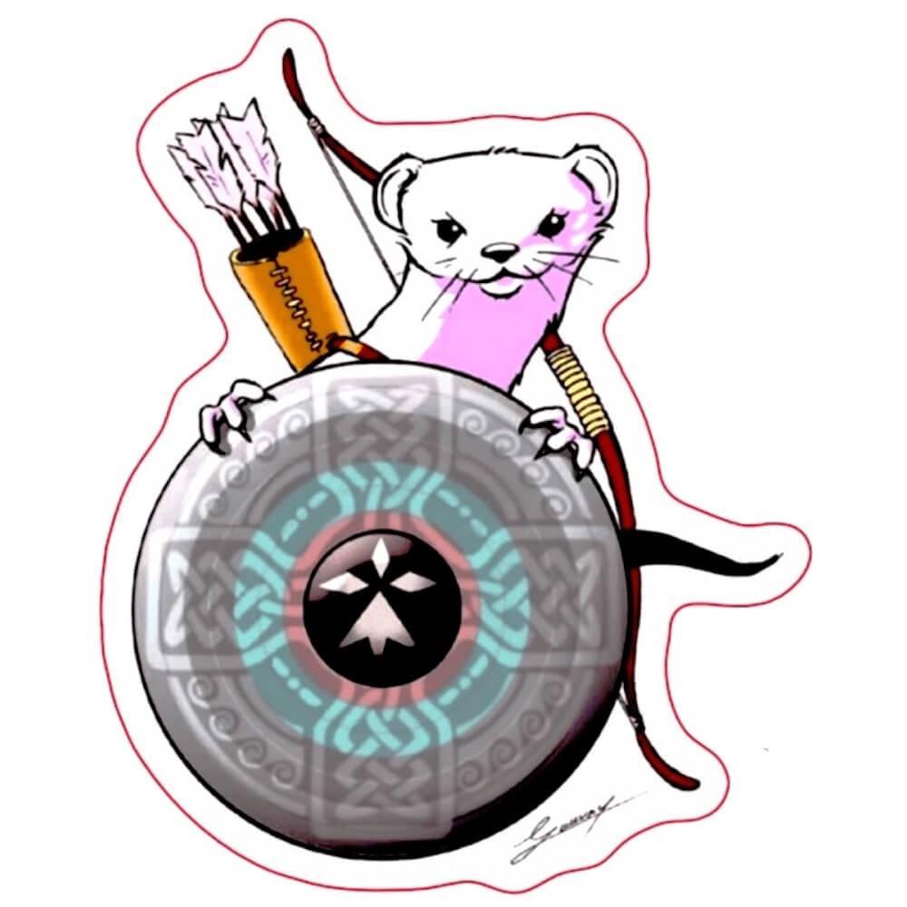 Autocollant Hermine Bouclier - Autocollant BZH