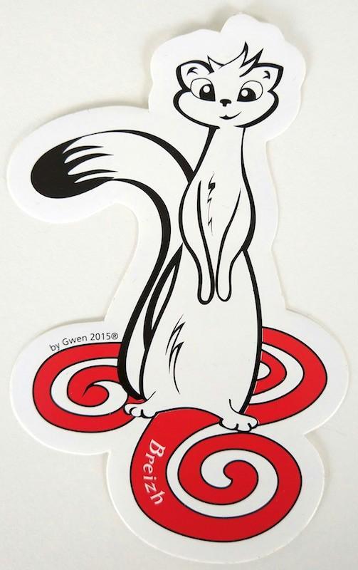 Autocollant Hermine by Gwen - Autocollant BZH