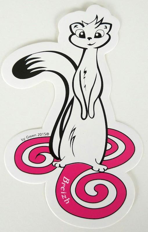 Autocollant Hermine by Gwen - Autocollant BZH