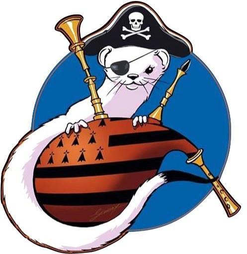 Autocollant HERMINE CORSAIRE - Autocollant BZH