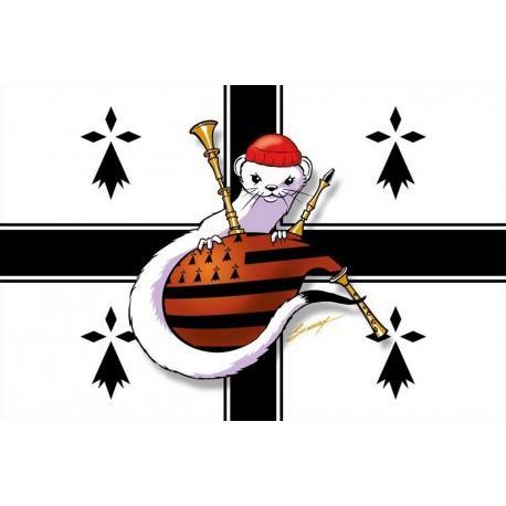 Autocollant Hermine KROAZ DU - Autocollant BZH