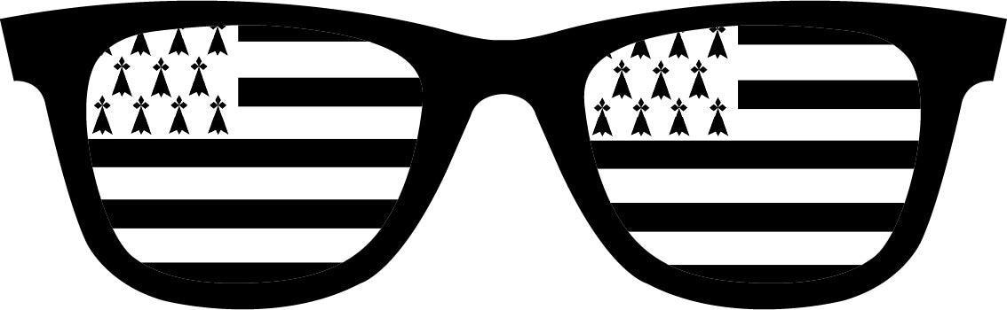 Autocollant Lunettes de soleil Drapeau Breton - Autocollant BZH