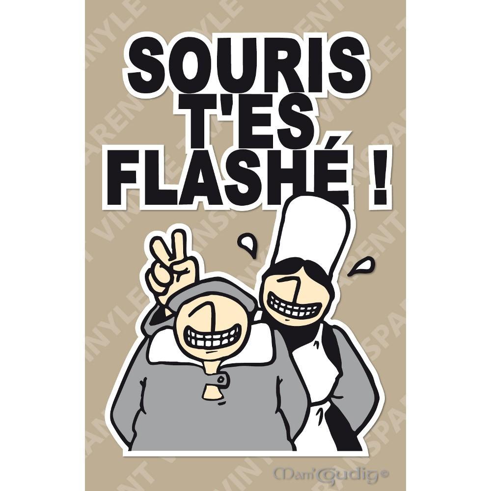 Autocollant Mam'Goudig Souris t'es flashé ! - Autocollant BZH