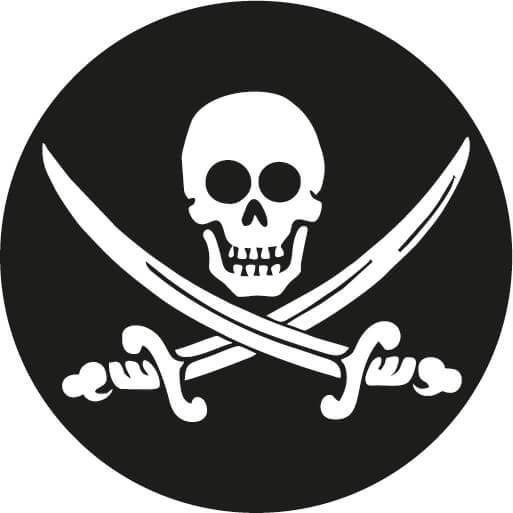 Autocollant Pavillon Pirate Rackham - Autocollant BZH