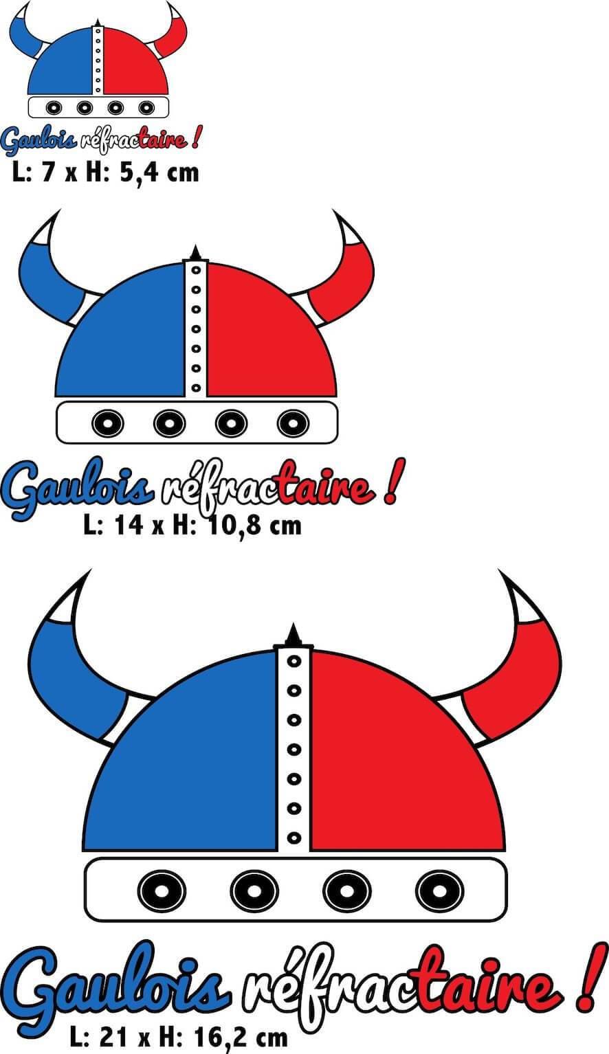 Autocollant prédécoupé Gaulois Réfractaire - Autocollant BZH