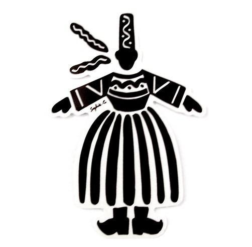 Autocollant Sophie.C Bigoudène Solo Noir (2 Tailles) - Autocollant BZH