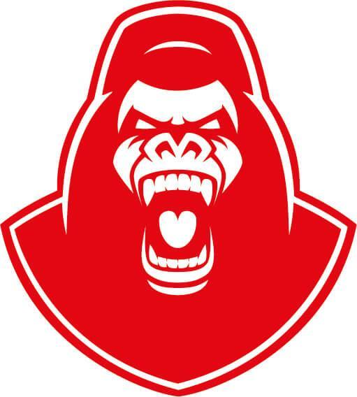 Autocollant Tête de Gorille en Colère - Autocollant BZH