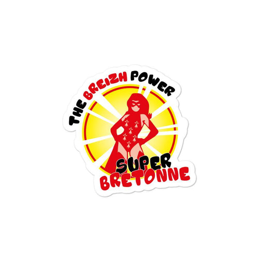 Autocollant The Breizh Power Super Bretonne - Autocollant BZH