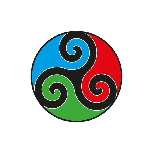 Autocollant Triskell Noir Bleu Rouge Vert - Autocollant BZH