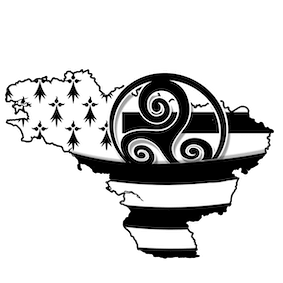 Autocollant Triskell Poche Carte de Bretagne - Autocollant BZH