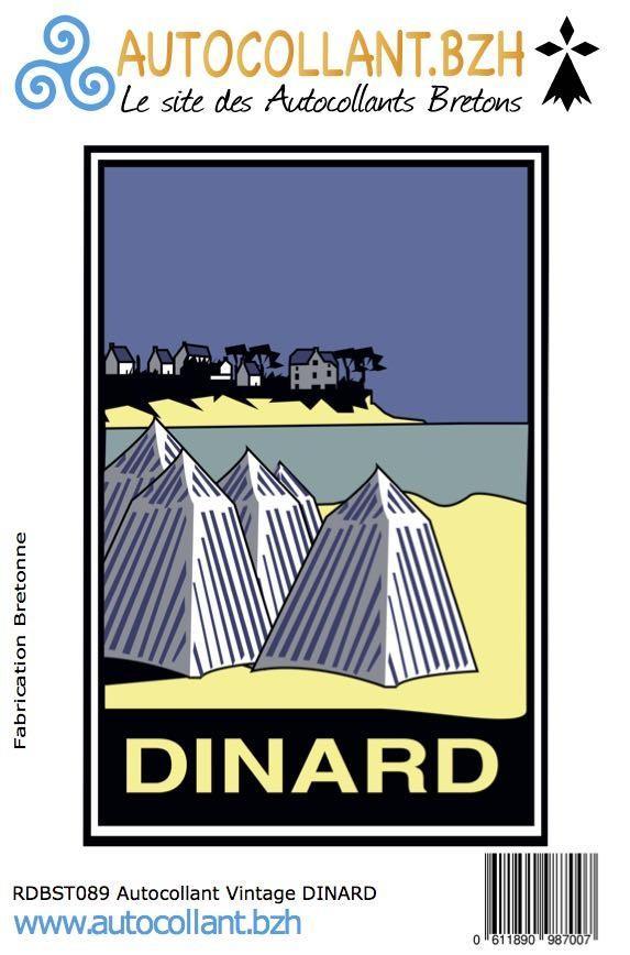 Autocollant Vintage DINARD - Autocollant BZH