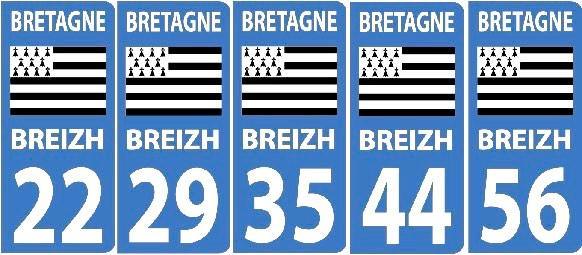 Autocollants Bretons BREIZH plaques voiture - Autocollant BZH