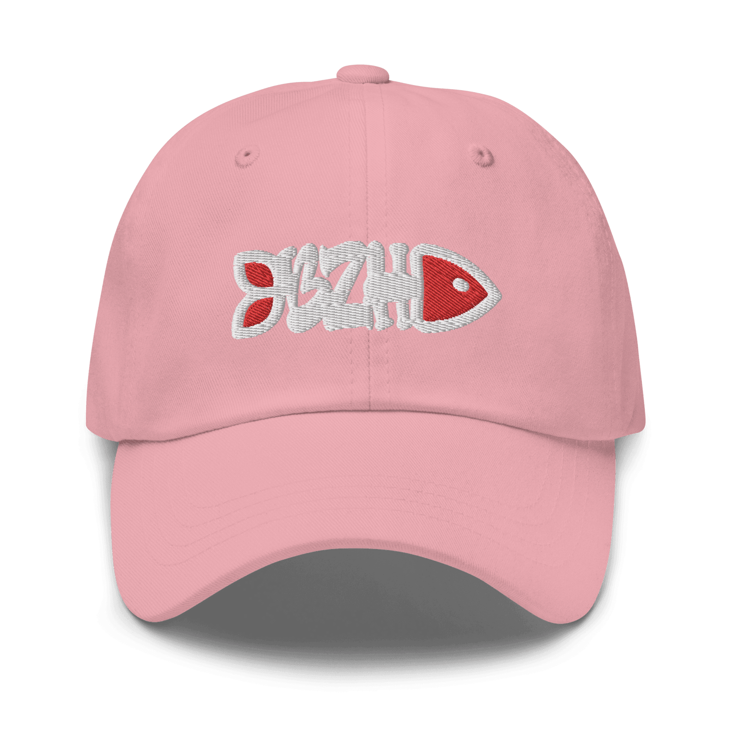 Casquette Fish BZH Blanc & Rouge - Autocollant BZH