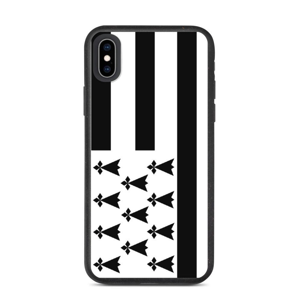 Coque biodégradable iPhone Drapeau Breton - Autocollant BZH