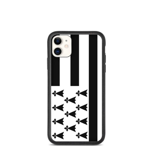 Coque biodégradable iPhone Drapeau Breton - Autocollant BZH