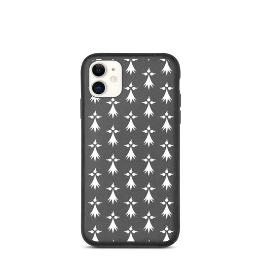 Coque Iphone biodégradable Hermine Bretonne - Autocollant BZH