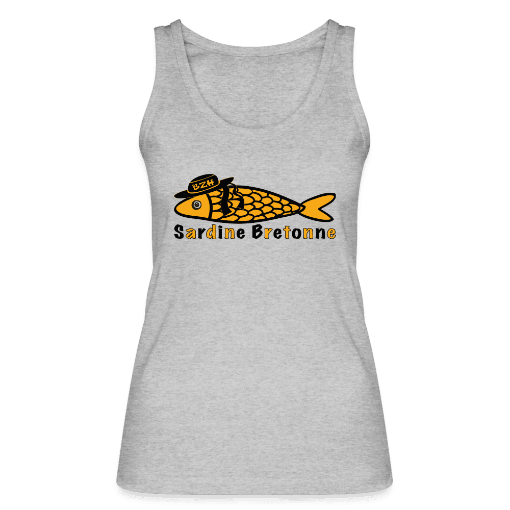 Débardeur bio Femme Sardine Bretonne - Autocollant BZH