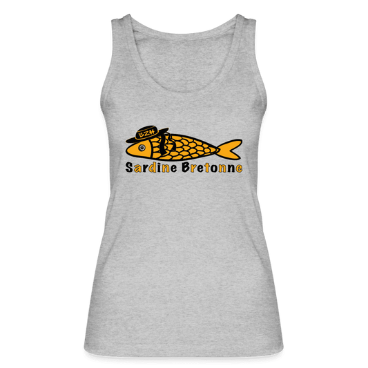 Débardeur bio Femme Sardine Bretonne - Autocollant BZH