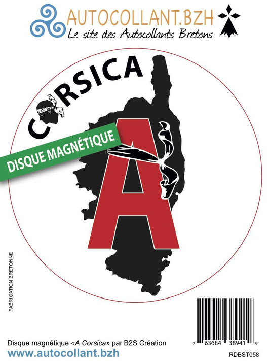 Disque Magnétique A Corsica Jeune Conducteur Corse - Autocollant BZH