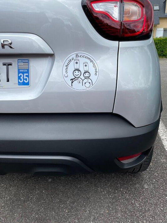 Disque Magnétique Conduite Accompagnée Bretonnes - Autocollant BZH