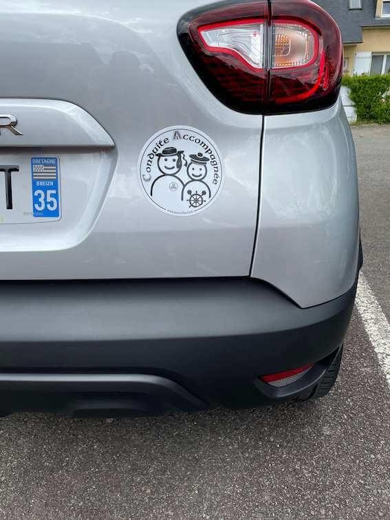 Disque Magnétique Conduite Accompagnée Bretons - Autocollant BZH