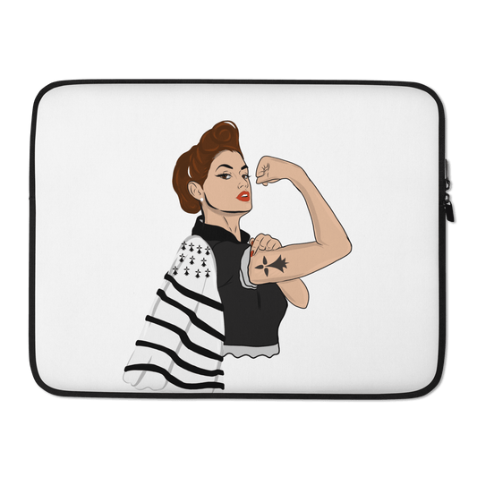 Housse Pour Ordinateur Portable Bretonne PowerFull - Autocollant BZH