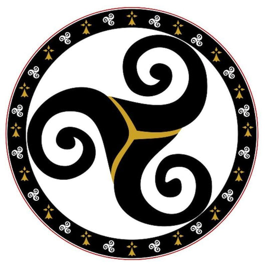 Lot 3 Grands Autocollants Triskell Rouge - Noir - Violet - Autocollant BZH