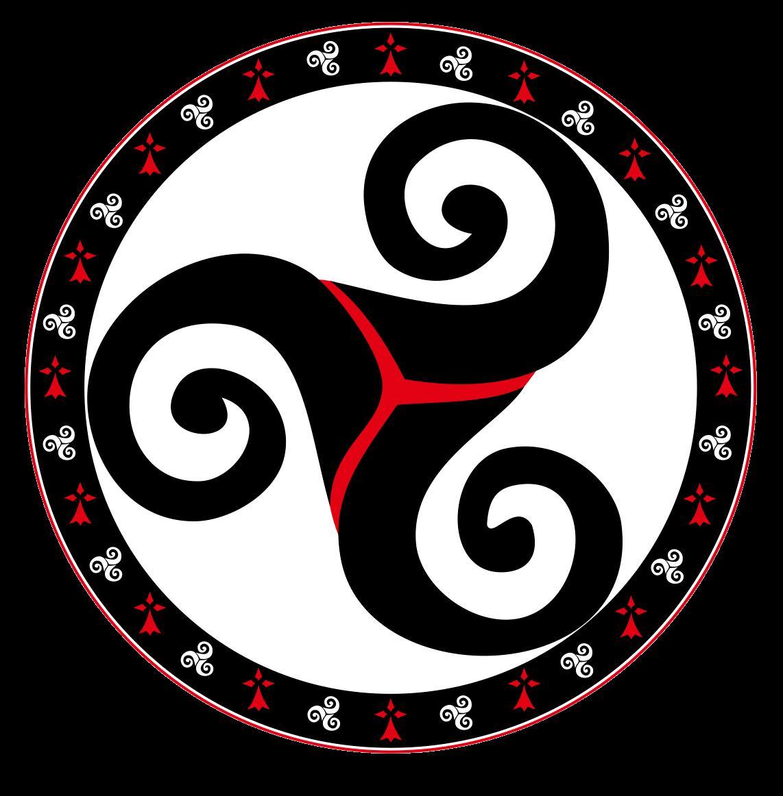 Lot 3 Grands Autocollants Triskell Rouge - Noir - Violet - Autocollant BZH