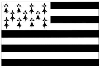 Lot de 3 autocollants Bretagne - Autocollant BZH