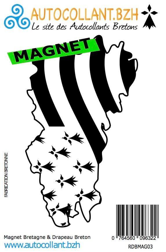 Magnet Souple Bretagne & Drapeau Breton - Autocollant BZH