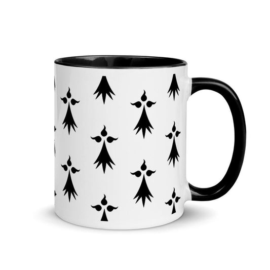 Mug Breton à Intérieur Coloré Hermine noire - Autocollant BZH