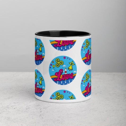 Mug Breton à Intérieur Coloré Love Bretagne - Autocollant BZH