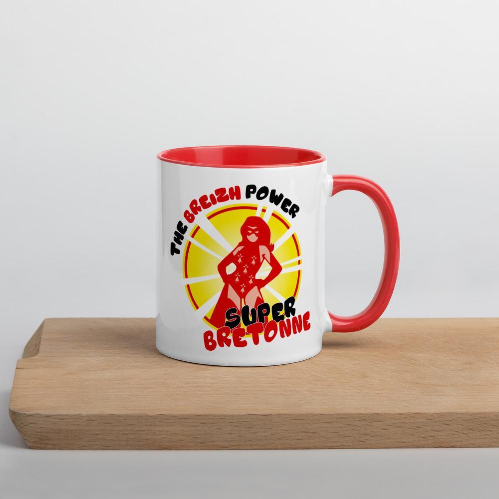 Mug Breton à Intérieur Coloré The Breizh Power Super Bretonne - Autocollant BZH