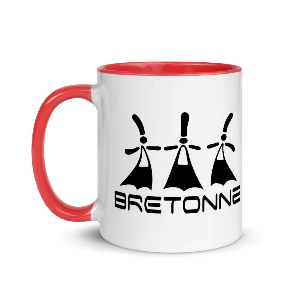 Mug Breton Coloré Bretonne 3 Bigoudènes - Autocollant BZH