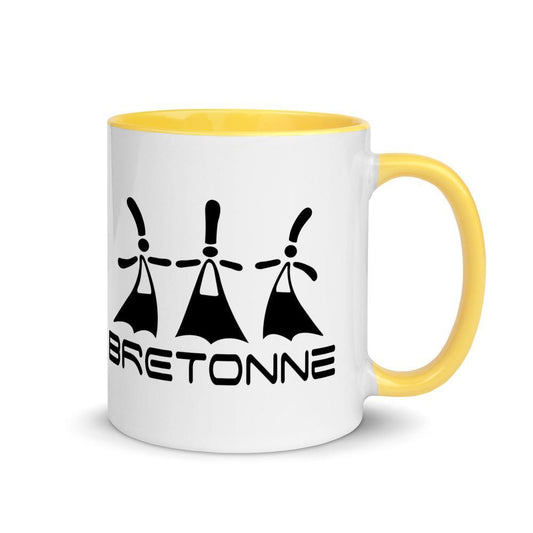 Mug Breton Coloré Bretonne 3 Bigoudènes - Autocollant BZH
