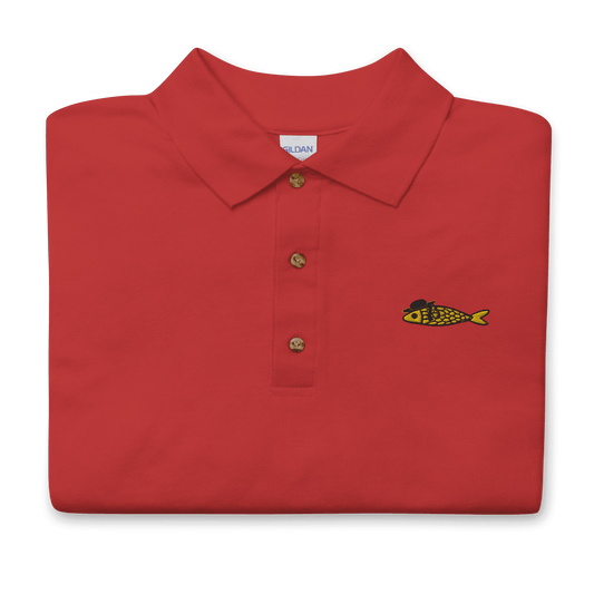 Polo Brodé Sardine Bretonne - Autocollant BZH