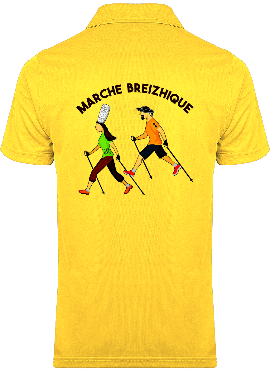 Polo Sport Homme Marche Breizhique - Autocollant BZH
