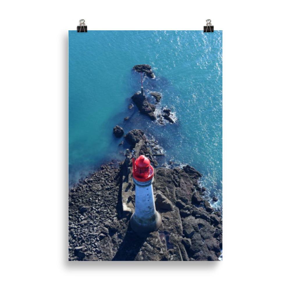 Poster Breton Phare du Grand Jardin, Saint-Malo - Autocollant BZH